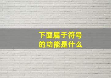 下面属于符号 的功能是什么